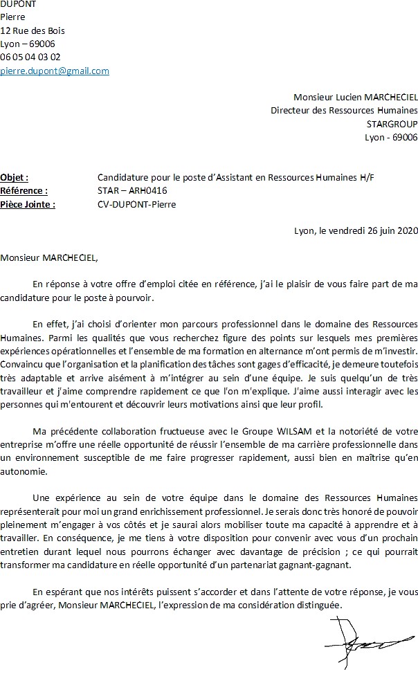 Lettre De Motivation Candidature Esprit D'équipe : Lettre ...